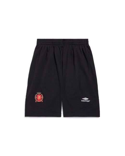 Balenciaga Black Soccer baggy Shorts for men