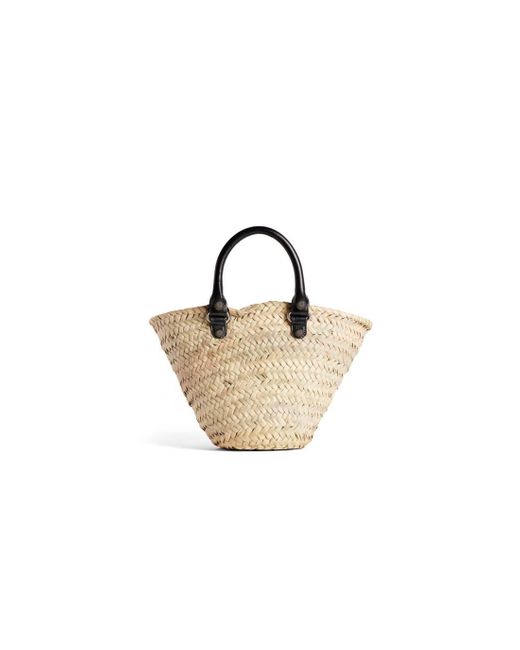 Balenciaga Le Cagole Small Basket in Natural | Lyst