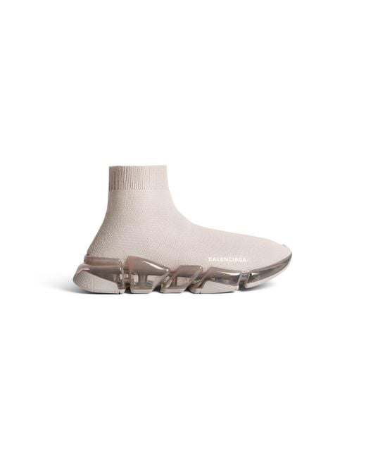 Balenciaga Multicolor Speed 2.0 full clear sole sneaker aus recyceltem strick