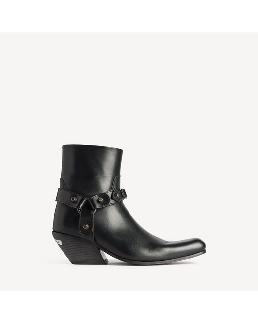 Balenciaga Black Memphis Bootie With Harness