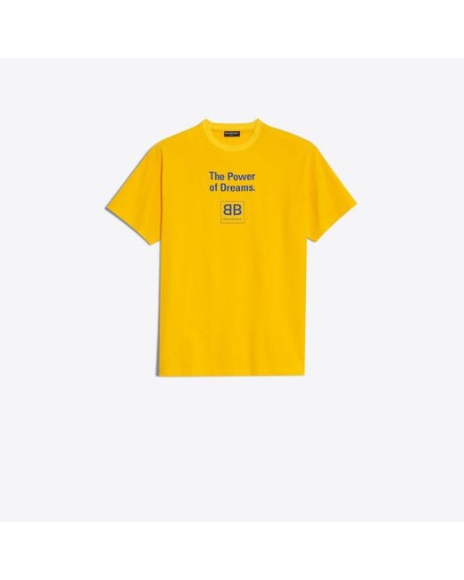 Balenciaga Yellow The Power Of Dreams T-shirt for men