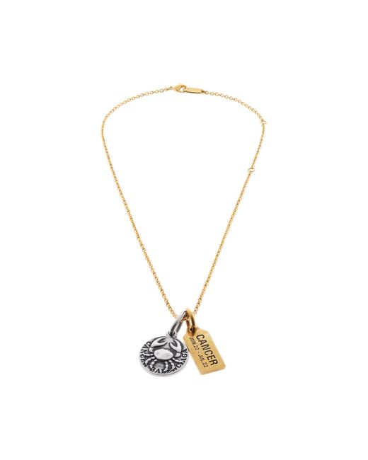 Balenciaga Metallic Horoscope Cancer Necklace