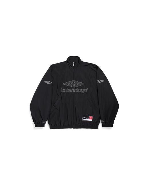 Balenciaga Black 3B Football Tracksuit Jacket for men