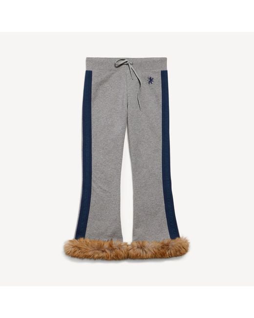 Balenciaga Blue Lion Flared Capri Sweatpants