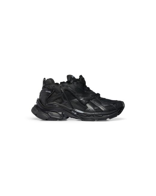 Balenciaga Black Runner Mesh Sneakers - Women's - Polyurethane/polyester/rubber