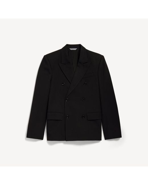 Balenciaga Black Double-Breasted Tailored Jacket for men