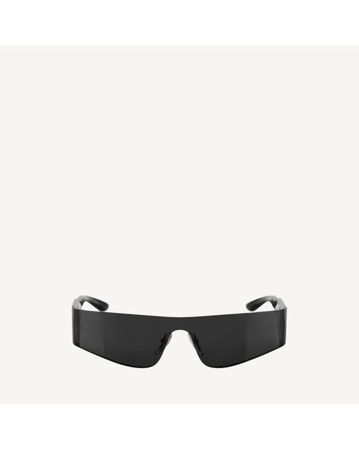 Balenciaga Black Mono Rectangle Sunglasses
