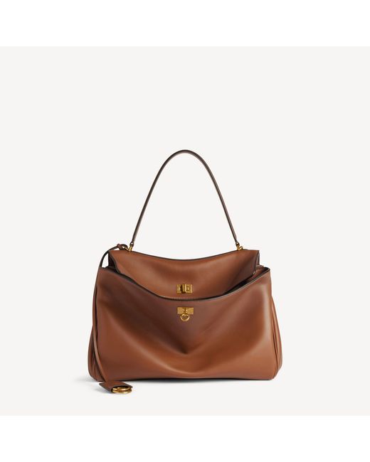 Balenciaga Brown Rodeo Handbag Medium
