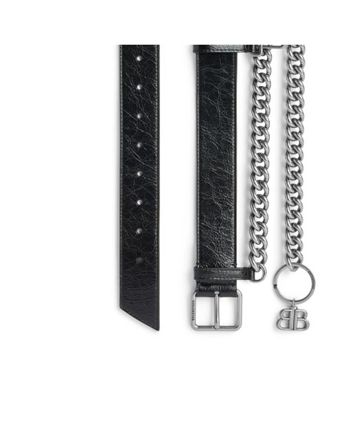 Balenciaga Black Monaco Chain Belt for men