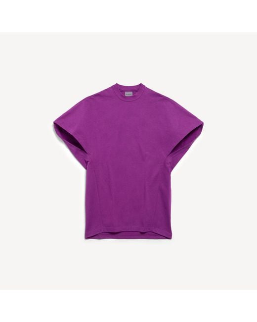 Balenciaga Purple Structured T-Shirt