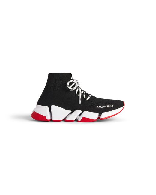 Balenciaga Speed 2.0 lace-up sneaker aus recyceltem strick in Black für Herren