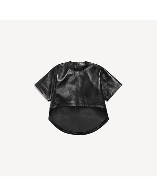 Balenciaga Black Train Cropped T-Shirt