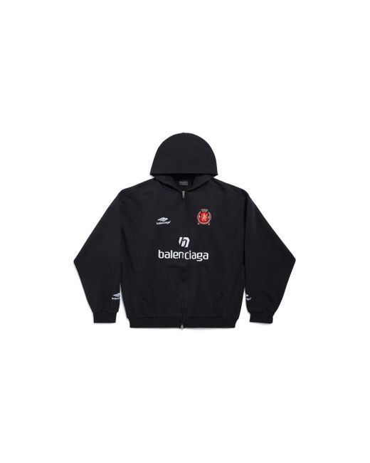 Balenciaga Barcelona Soccer Zip-up Hoodie Medium Fit in Blue for Balenciaga Barcelona Soccer Zip-up Hoodie Medium Fit in Blue for