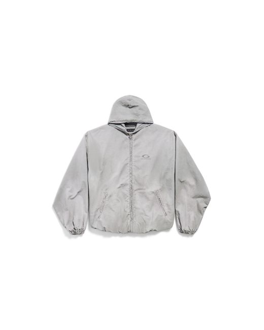 Balenciaga Oversized Zip-Up Hoodie in Grey for Men Lyst UK