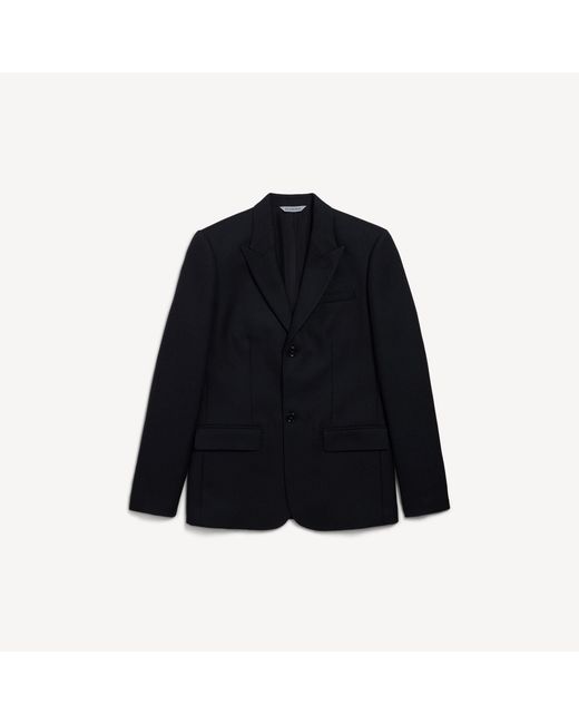 Balenciaga Blue Single-Breasted Slim Fit Jacket for men