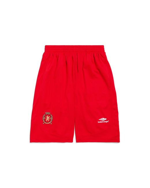 Balenciaga Red Soccer baggy Shorts for men
