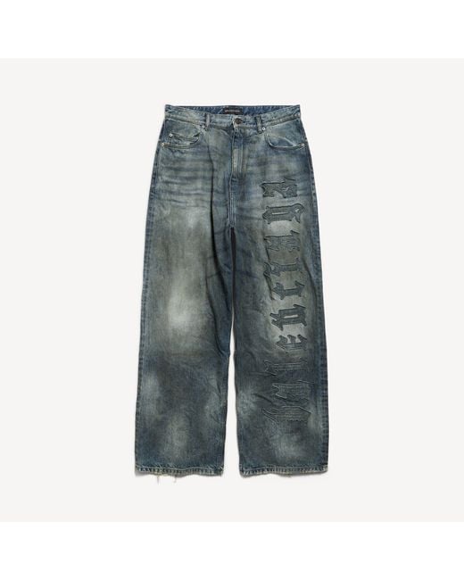 Balenciaga Gray Minimal Baggy Pants for men
