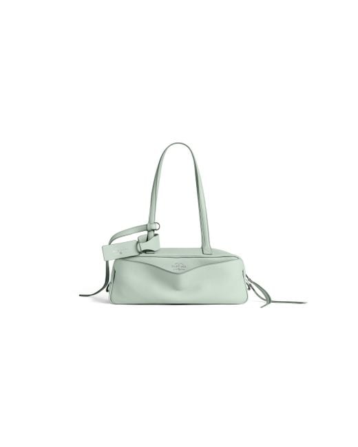 Balenciaga Green Carrie Bowling Bag Small
