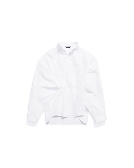 Balenciaga White Wrap Shirt Large Fit