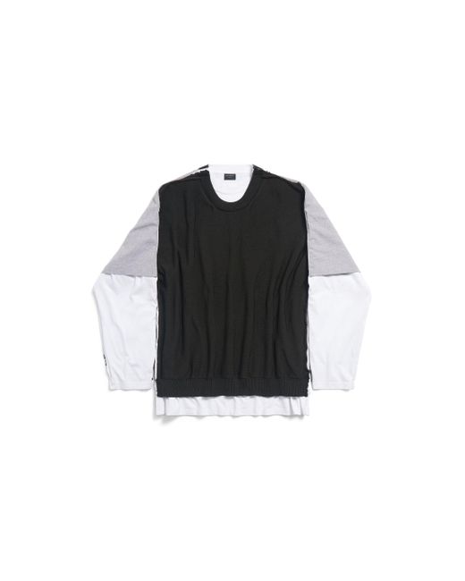 Balenciaga Black 3b Sports Icon Hybrid Large Sweater for men