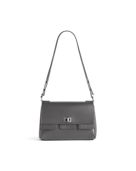 Balenciaga Gray Bel Air Flap Tasche Xs