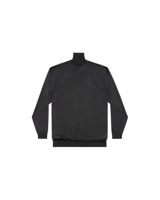 Balenciaga Black Bb Oversized Turtleneck Sweater for men