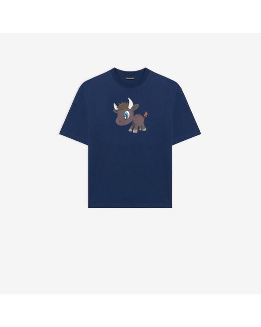 Little Ox Medium Fit T-shirt in Navy 
