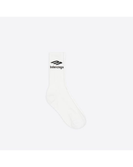 Calze da tennis 3b sports iconBalenciaga in Cotone da Uomo colore Bianco -  Lyst