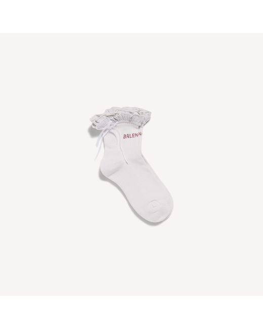 Balenciaga White Bow Socks