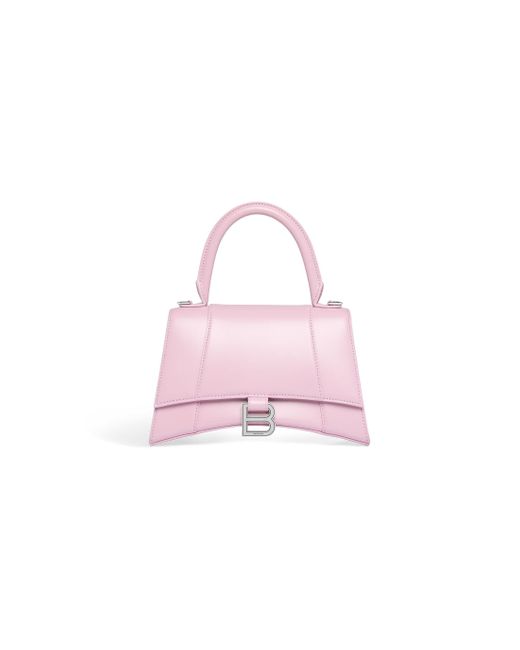 Balenciaga Pink Hourglass kleine handtasche aus box-kalbsleder