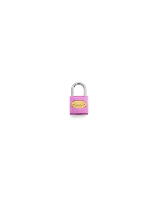 Balenciaga Pink Anhänger/Schlüsselring Bb Padlock