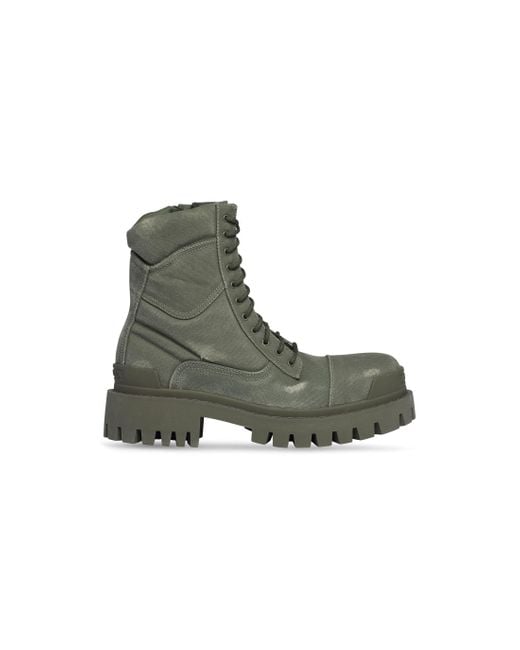 Balenciaga Green Combat Strike Boot for men