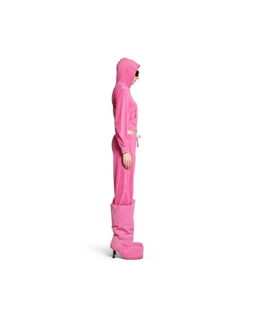 Balenciaga Pink Bb Motel Zip-up Hoodie Fitted