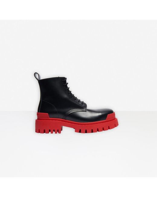 Balenciaga Strike 20mm Bootie in Red 