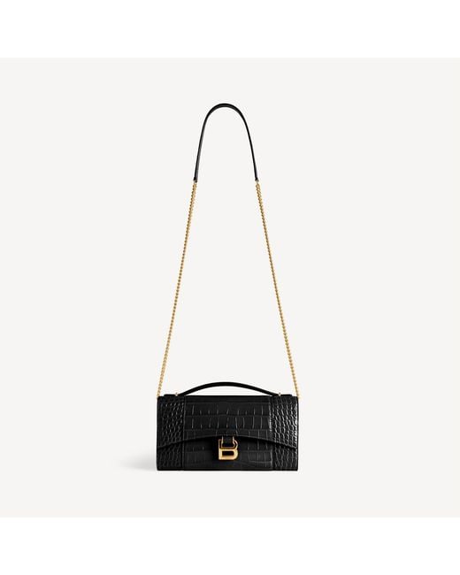 Balenciaga White Hourglass Pochette With Chain