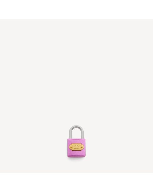Balenciaga Pink Charm/Keychain Bb Padlock