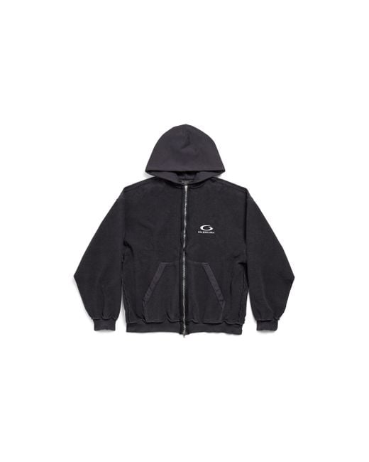 Balenciaga Blue Loop Sports Icon Inside-out Hoodie Regular Fit for men