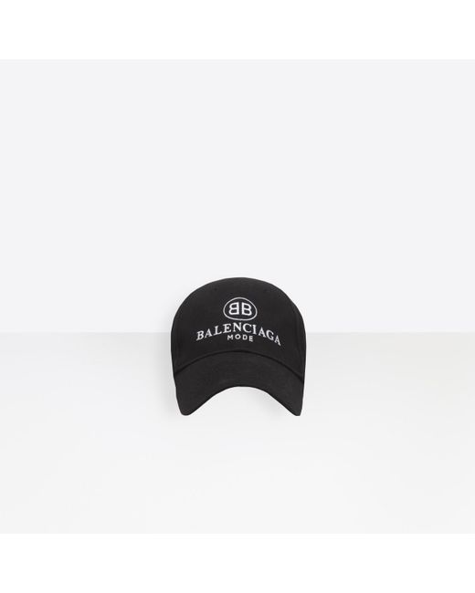 Balenciaga Black Bb Mode Cap for men