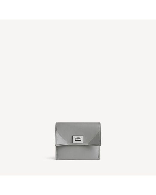 Balenciaga Gray Rodeo Card Holder With Flap