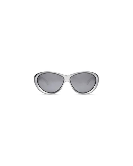 Balenciaga Gray Swift Round Sunglasses