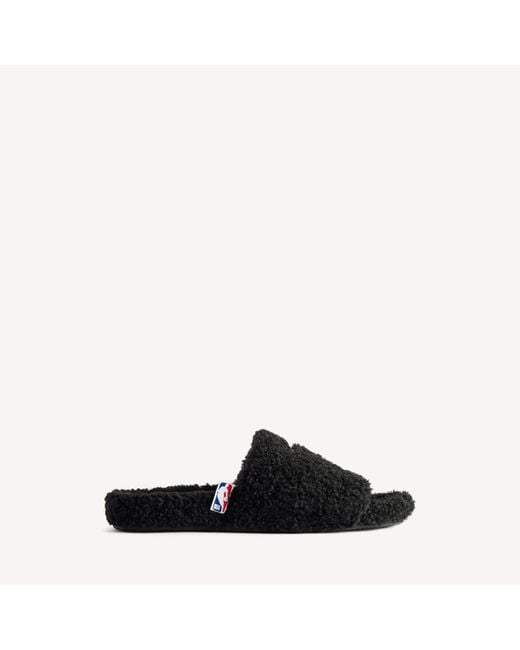 Balenciaga Black Nba Collaboration Furry Open Mule for men