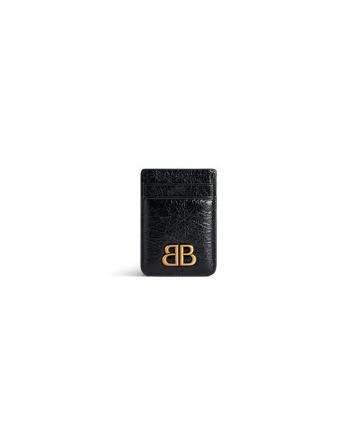 Balenciaga Black Monaco Magnet Card Holder