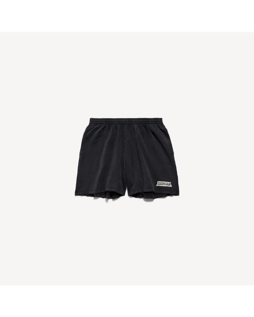 Balenciaga Black Masking Tape Shorts for men
