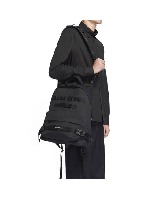 Balenciaga Synthetic Army Medium Multicarry Backpack in Black for Men