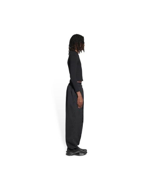 Balenciaga Fleece Property baggy jogging Pants in Black for Men | Lyst