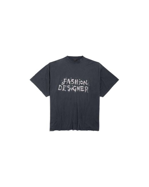 Balenciaga Black Fashion Designer Oversized T-Shirt, 100% Cotton