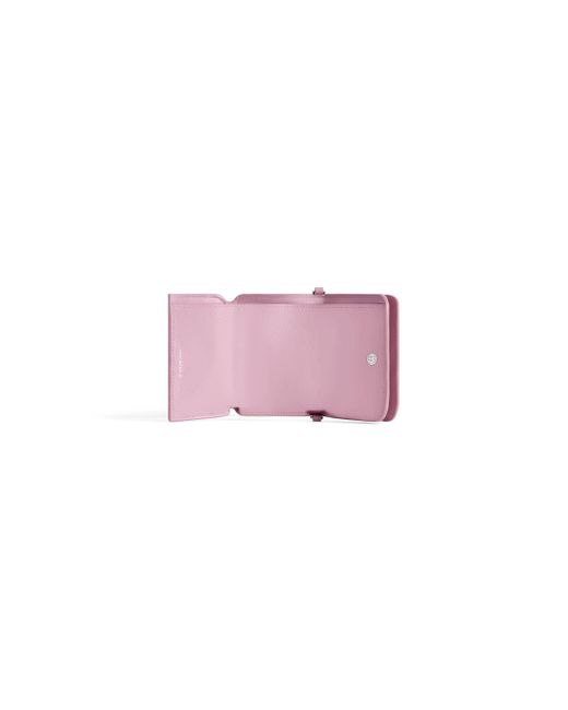 Balenciaga Pink Cash Mini Wallet On Chain