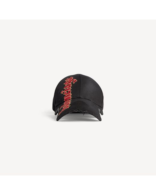 Balenciaga Black Gothic Placement No Closure Cap for men