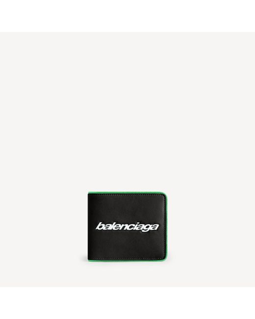 Balenciaga Black Biker Square Folded Wallet for men