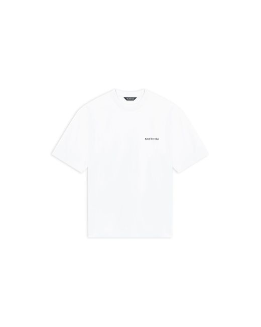 Balenciaga Logo t-shirt medium fit in White für Herren